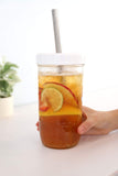Reusable Boba Bubble Smoothie Cups with 2 Lids and metal Reusable Straw